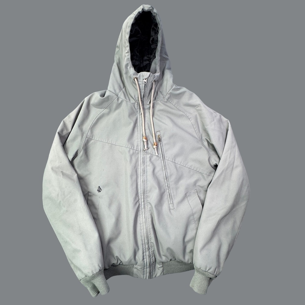 Volcom Hernan Jacket Mens M Gray Hooded Full Zip Skate